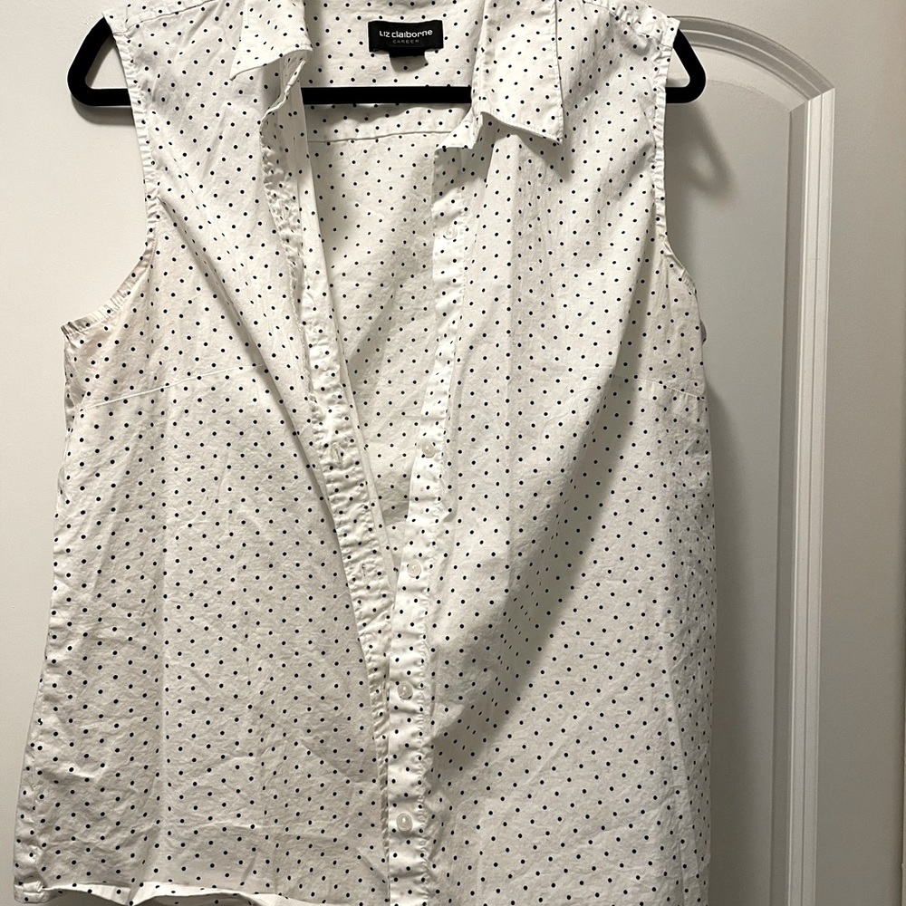 Liz Claiborne Polka Dot Dress Shirt